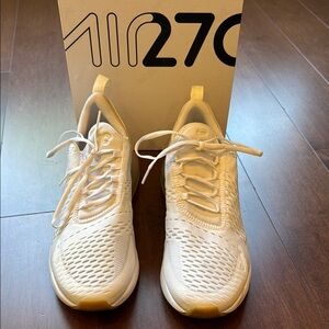 Nike Air 270 White and Cream Sneakers